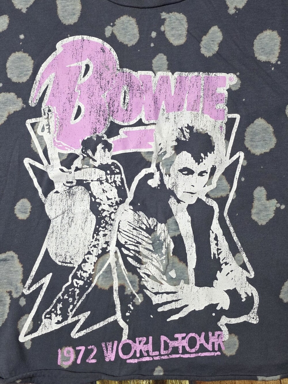 David Bowie Cutoff T-Shirt Punk Rock Music Band Tee Size S / M - Picture 4 of 7